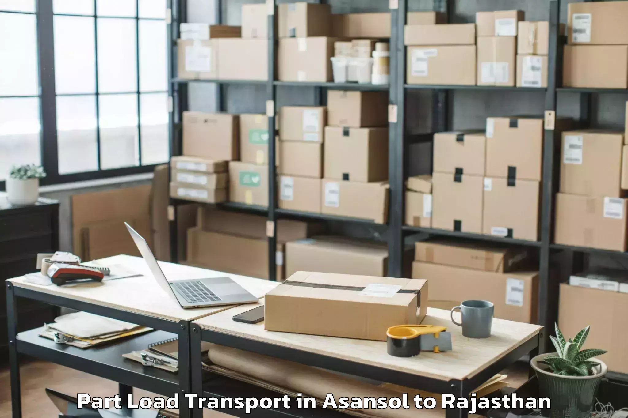 Book Asansol to Ladnun Part Load Transport Online